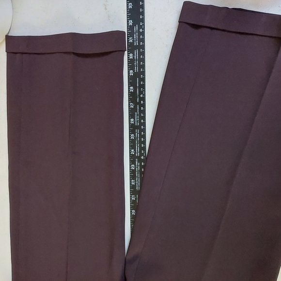 Louben Brown Front Zip  Trouser Triacetate ‎ Pants Women Size 4 - Picture 5 of 8